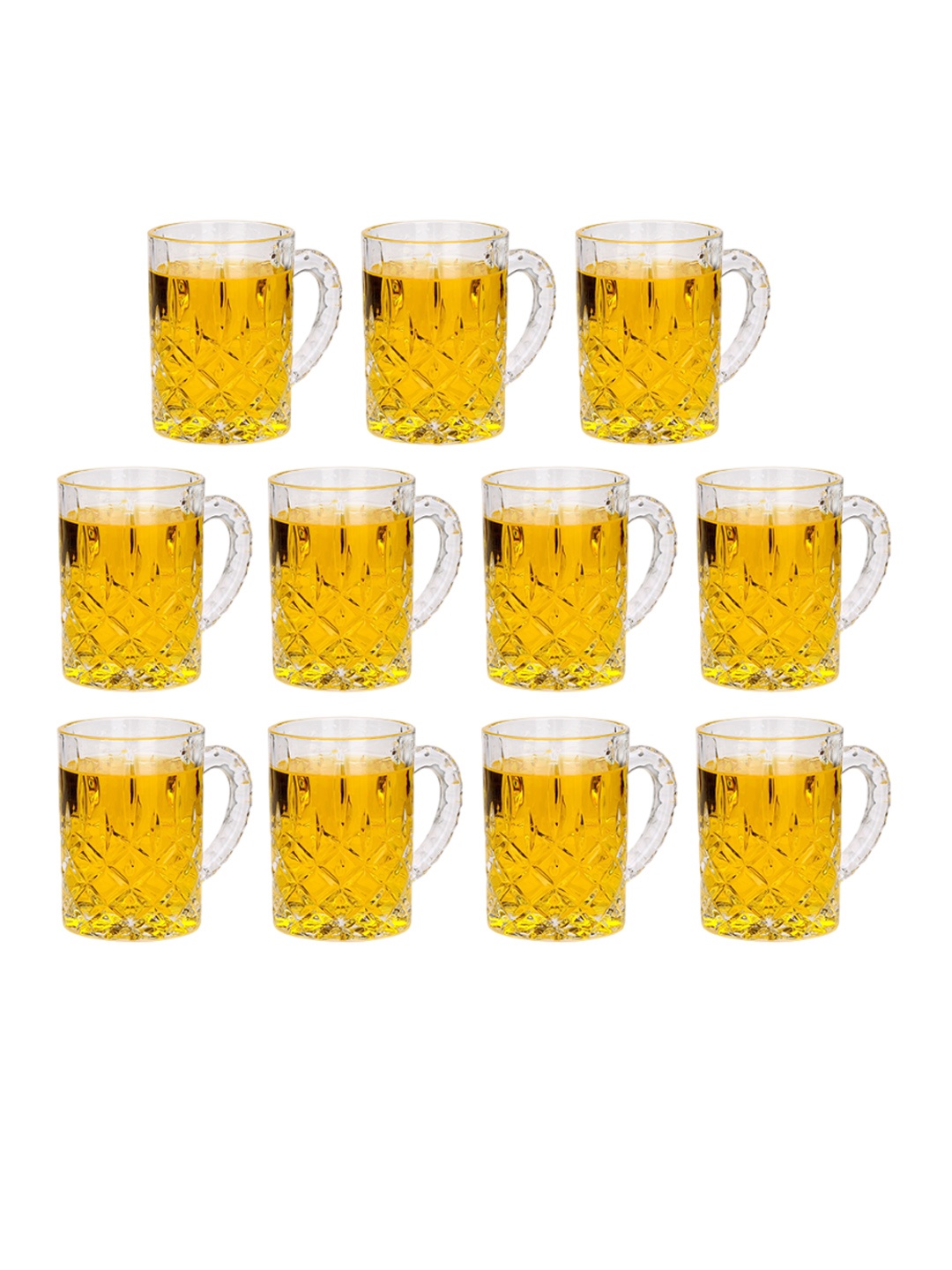 

1ST TIME Transparent 11 Pieces Glass Beer Mugs 450ml