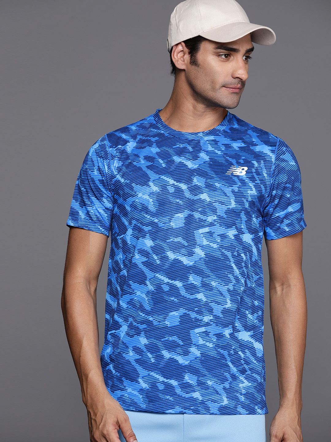 

New Balance Printed Sport Stacked T-shirt, Blue