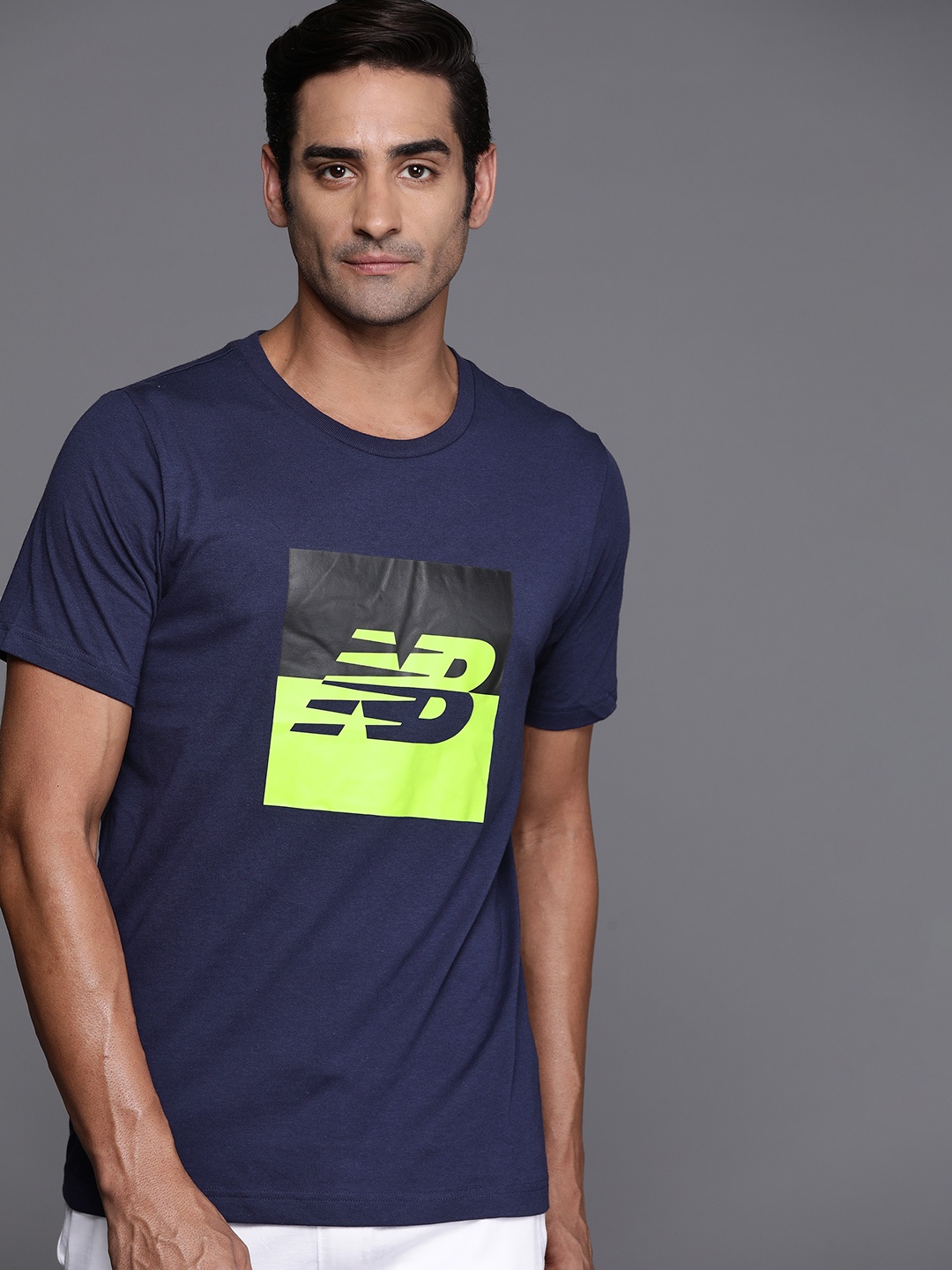 

New Balance Stacked Printed Sport T-shirt, Navy blue