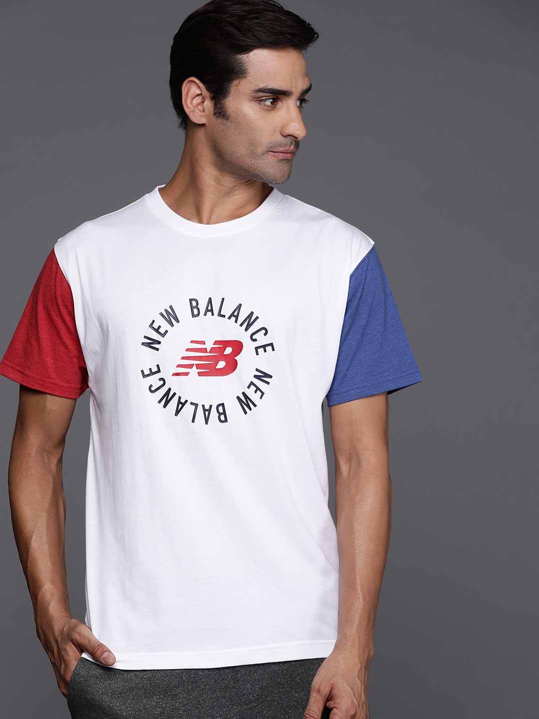 

New Balance Sport Stacked Printed T-shirt, White