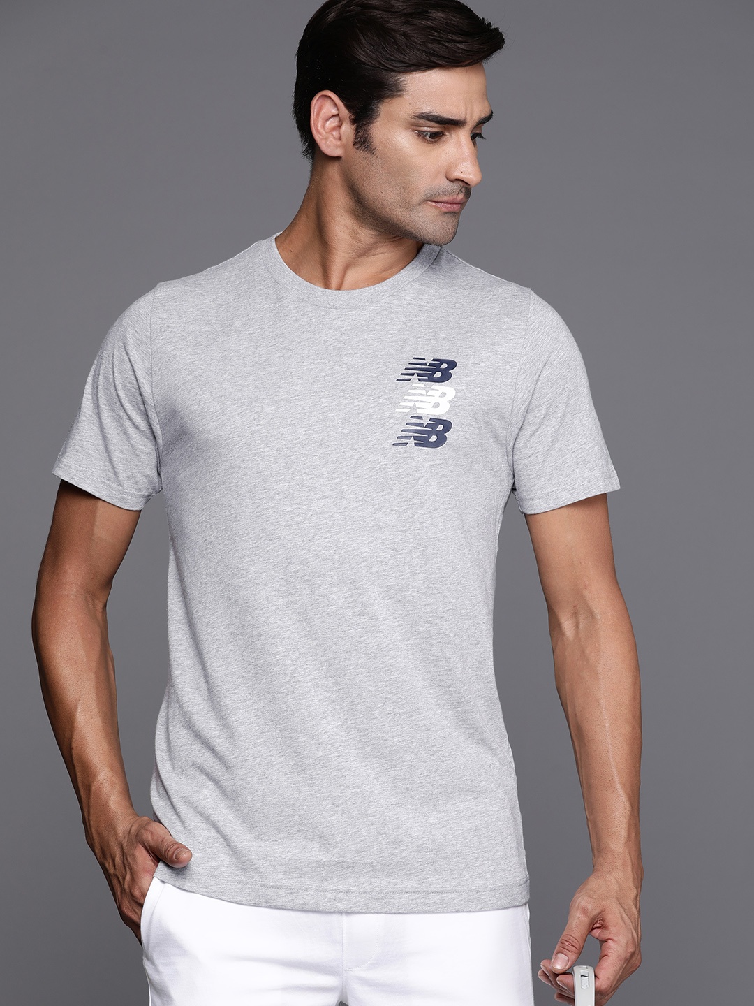 

New Balance Sport Stacked T-shirt, Grey melange