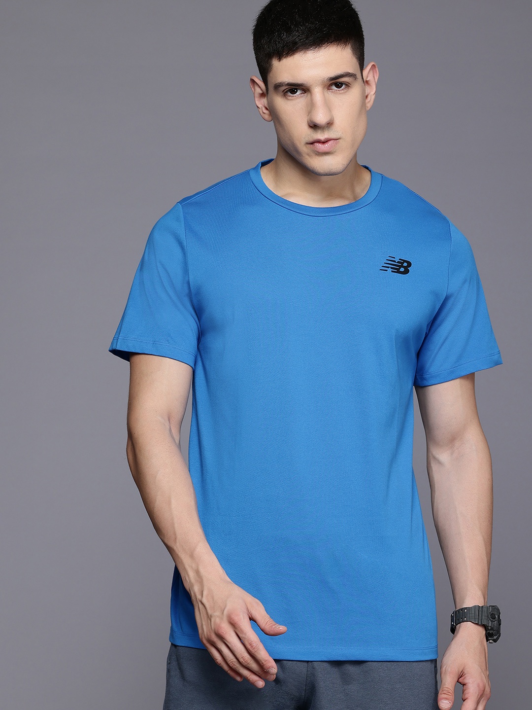 

New Balance Moisture Wicking Sustainable T-shirt, Blue