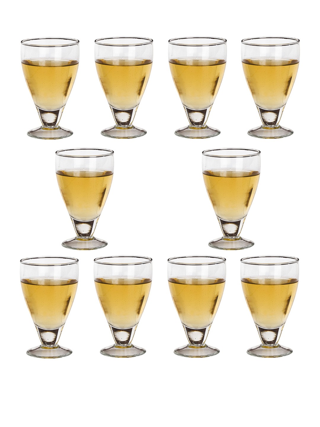 

1ST TIME Transparent 10 Pieces Wine Glass 250 ml Each