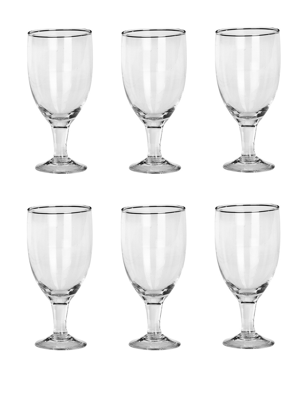 

1ST TIME Transparent 6 Pieces Wine Glasses 180 ml Each
