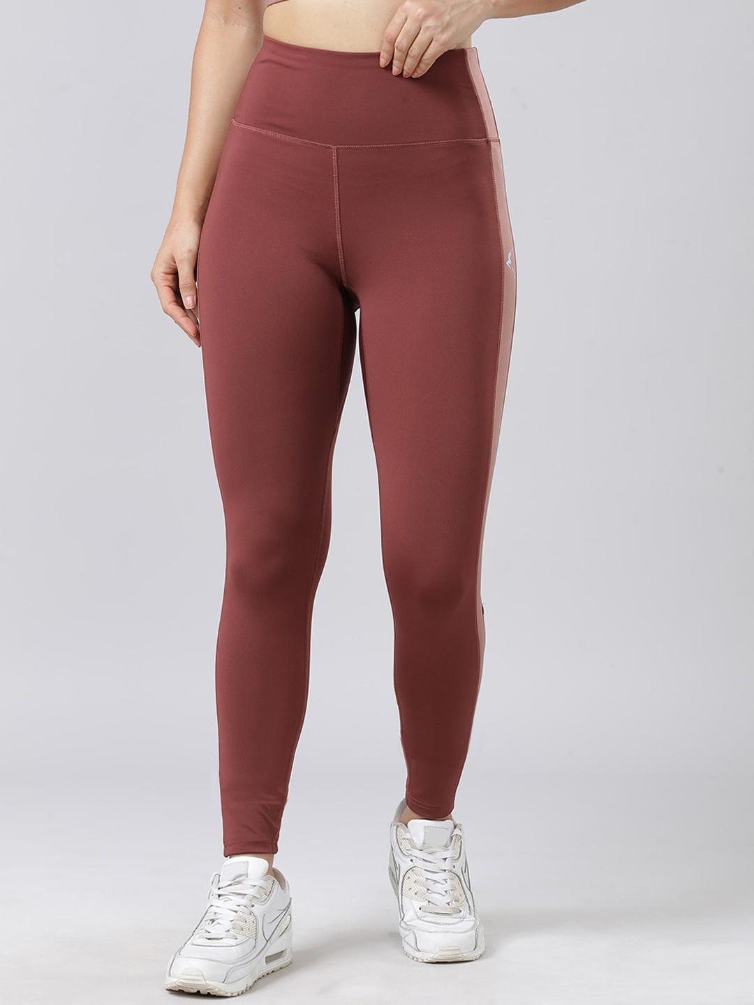 

Lovable Sport Women Moisture Wicking 4-Way Stretch Ankle Length Training Tights, Coffee brown