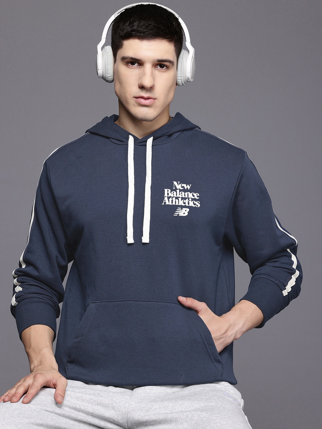 

New Balance Hooded Sweatshirt, Navy blue