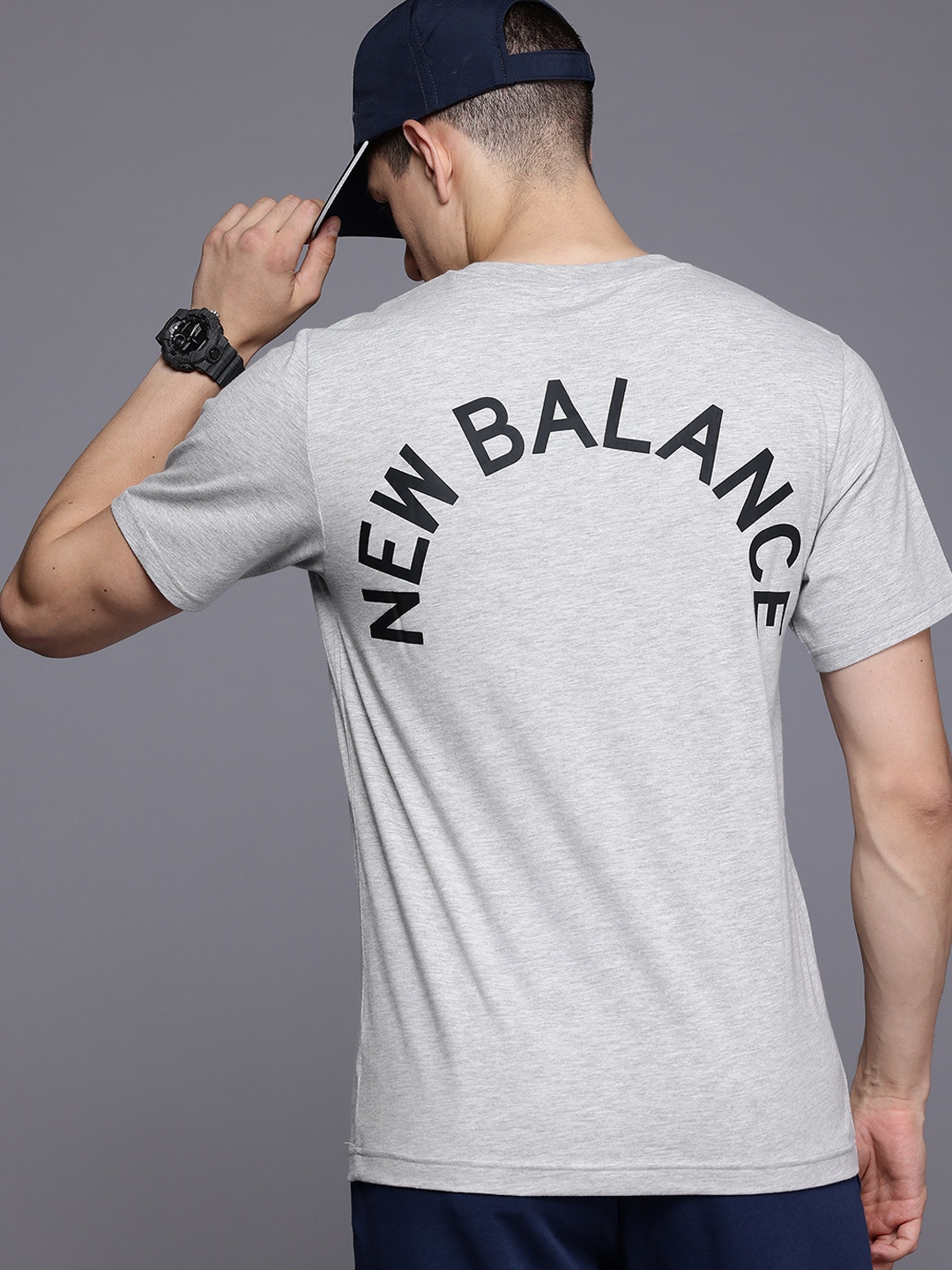 

New Balance Typography Printed T-shirt, Grey melange