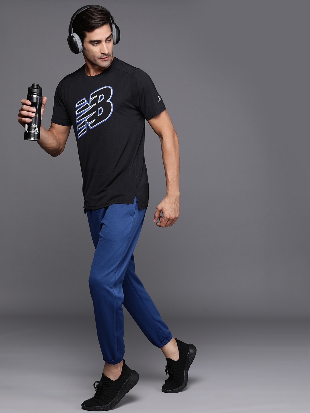 

New Balance Moisture Wicking Running T-shirt, Black