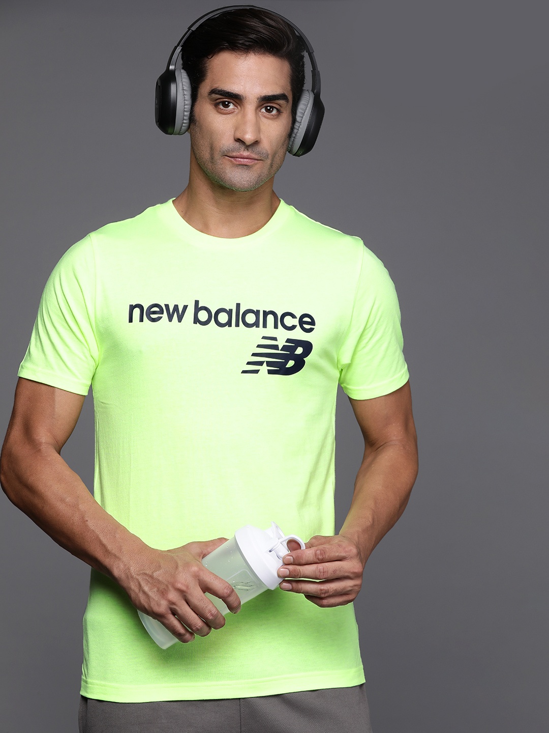 

New Balance Logo Print T-shirt, Lime green
