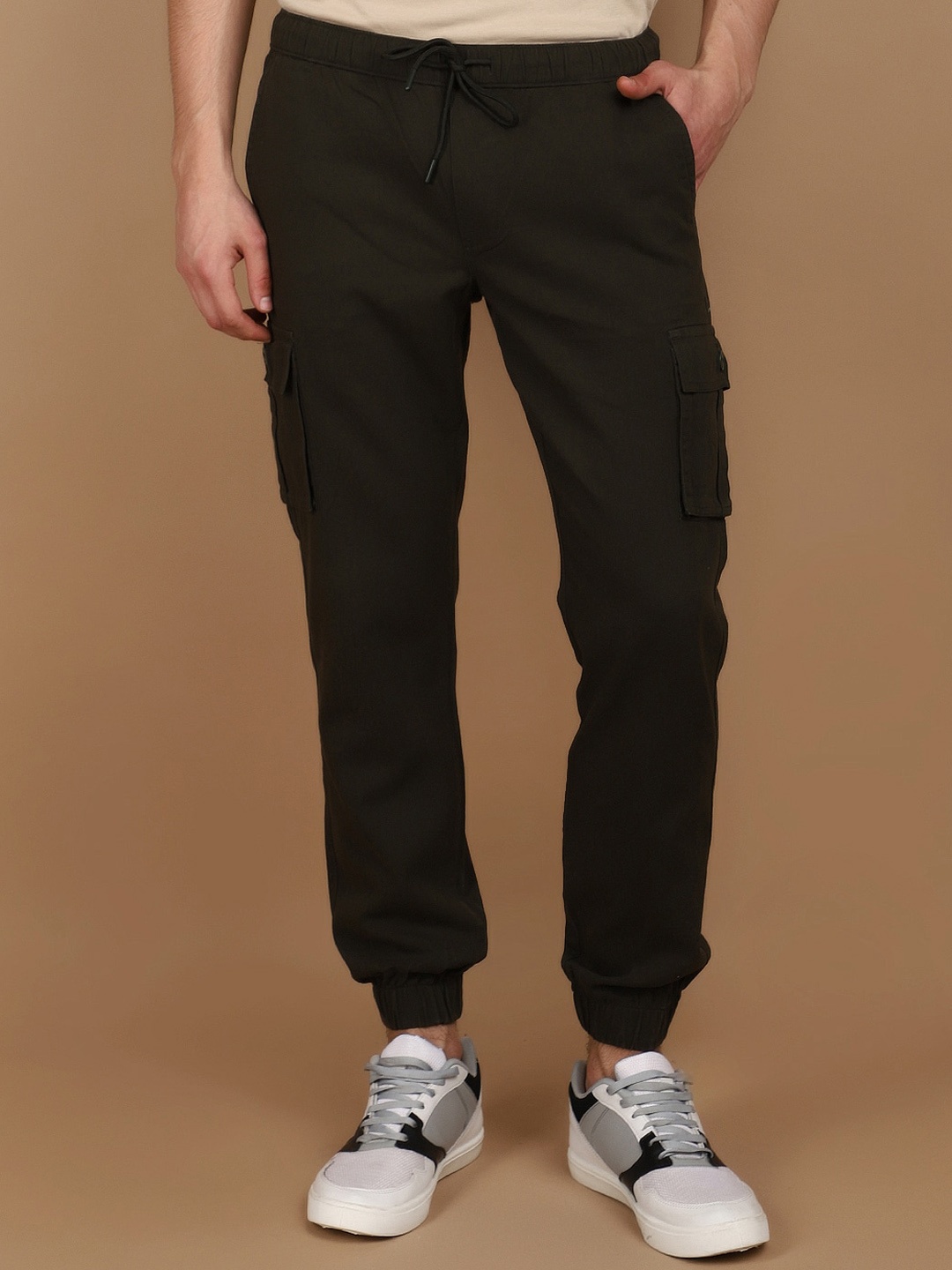 

V-Mart Men Mid-Rise Cargo Trouser, Green