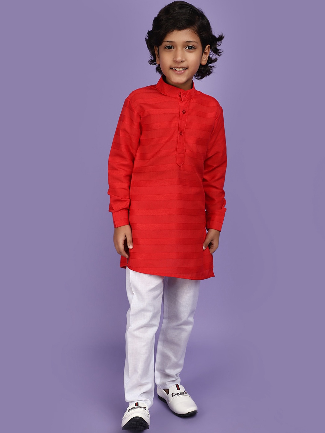 

V-Mart Boys Regular Pure Cotton Kurta With Pyjamas, Maroon
