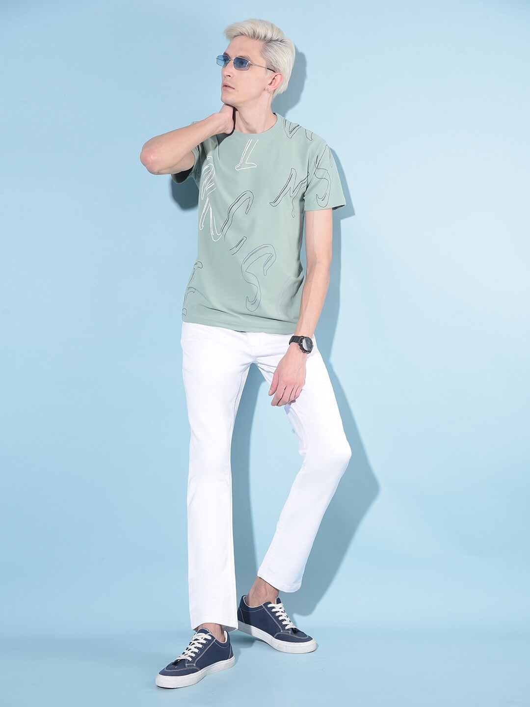 

Crimsoune Club Typography Printed Cotton Slim Fit T-shirt, Green