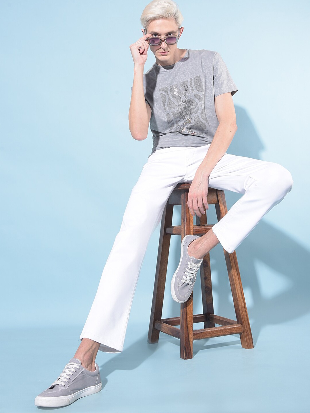 

Crimsoune Club Typography Printed Slim Fit T-shirt, Grey