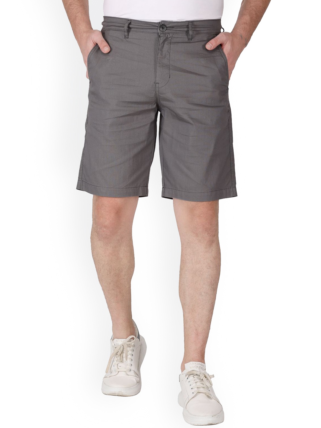 

Monterrey SF Men Mid-Rise Cotton Shorts, Grey