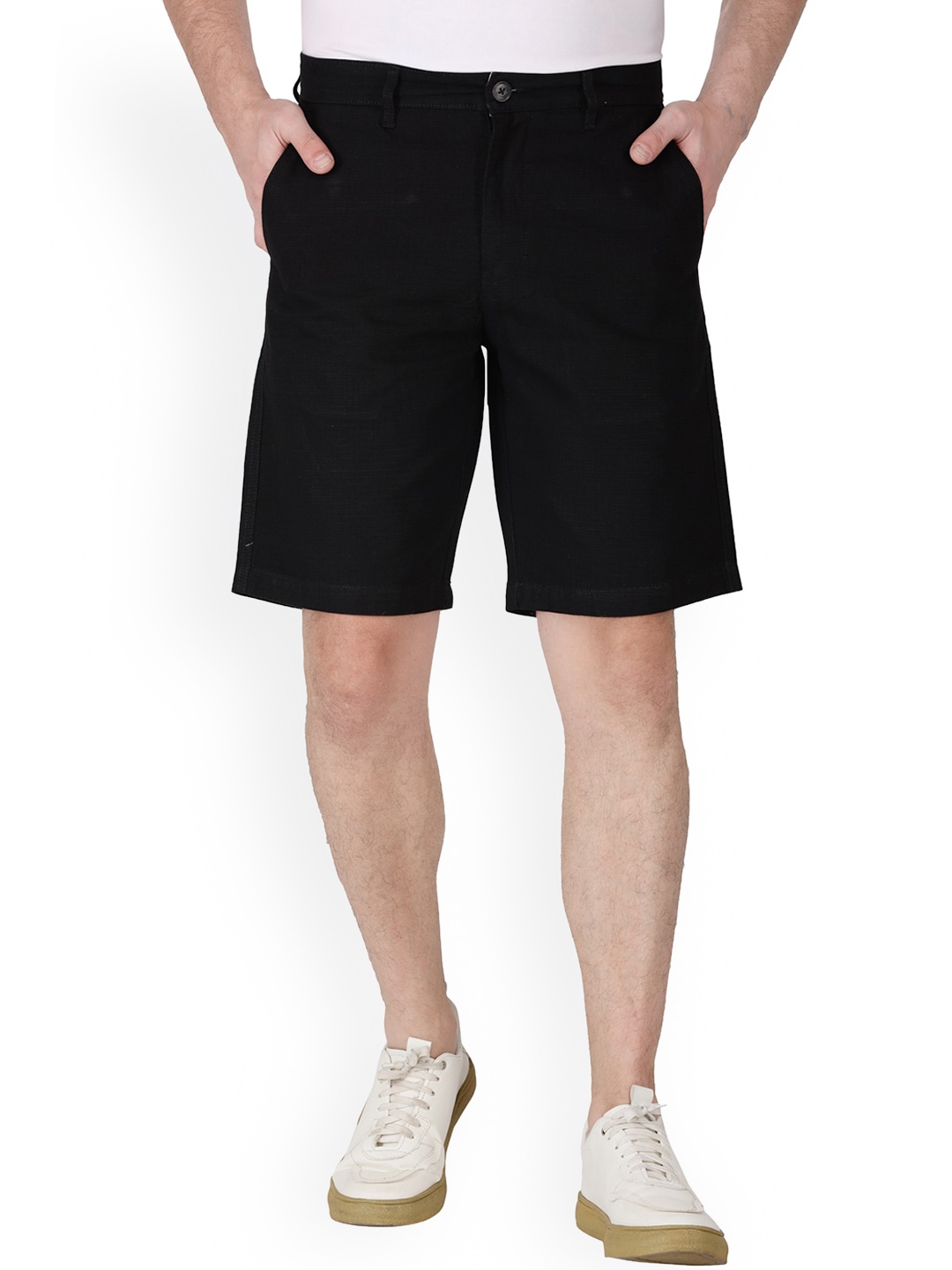 

Monterrey SF Men Mid-Rise Cotton Shorts, Black