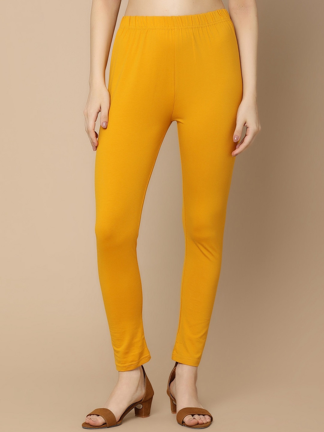 

V-Mart Ankle Length Leggings, Mustard