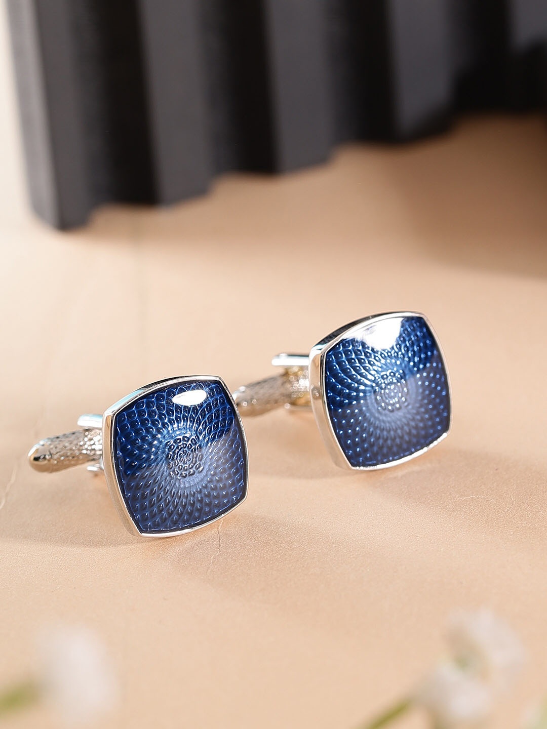 

Alvaro Castagnino Embellished Square Cufflinks, Blue