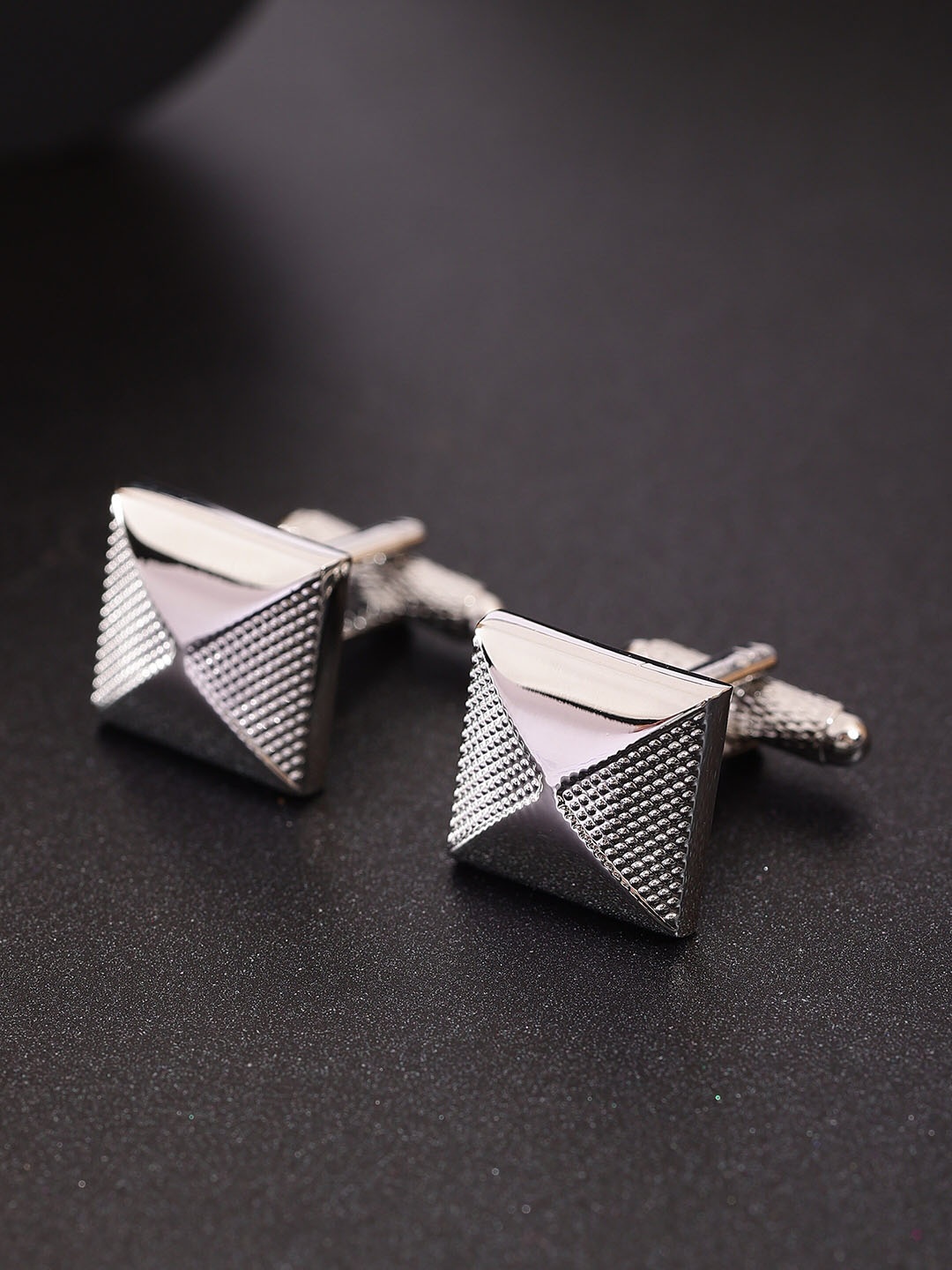 

Alvaro Castagnino Textured Diamond Shaped Cufflinks, Silver