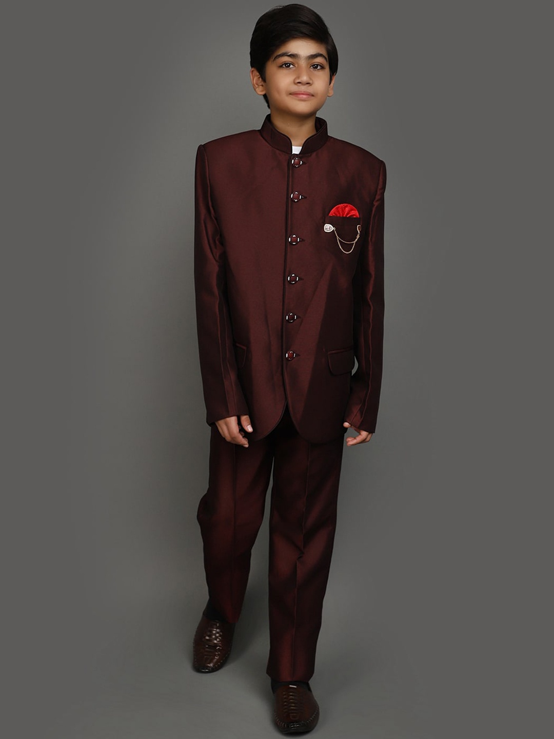 

V-Mart Boys Two-Piece Party Suit, Maroon