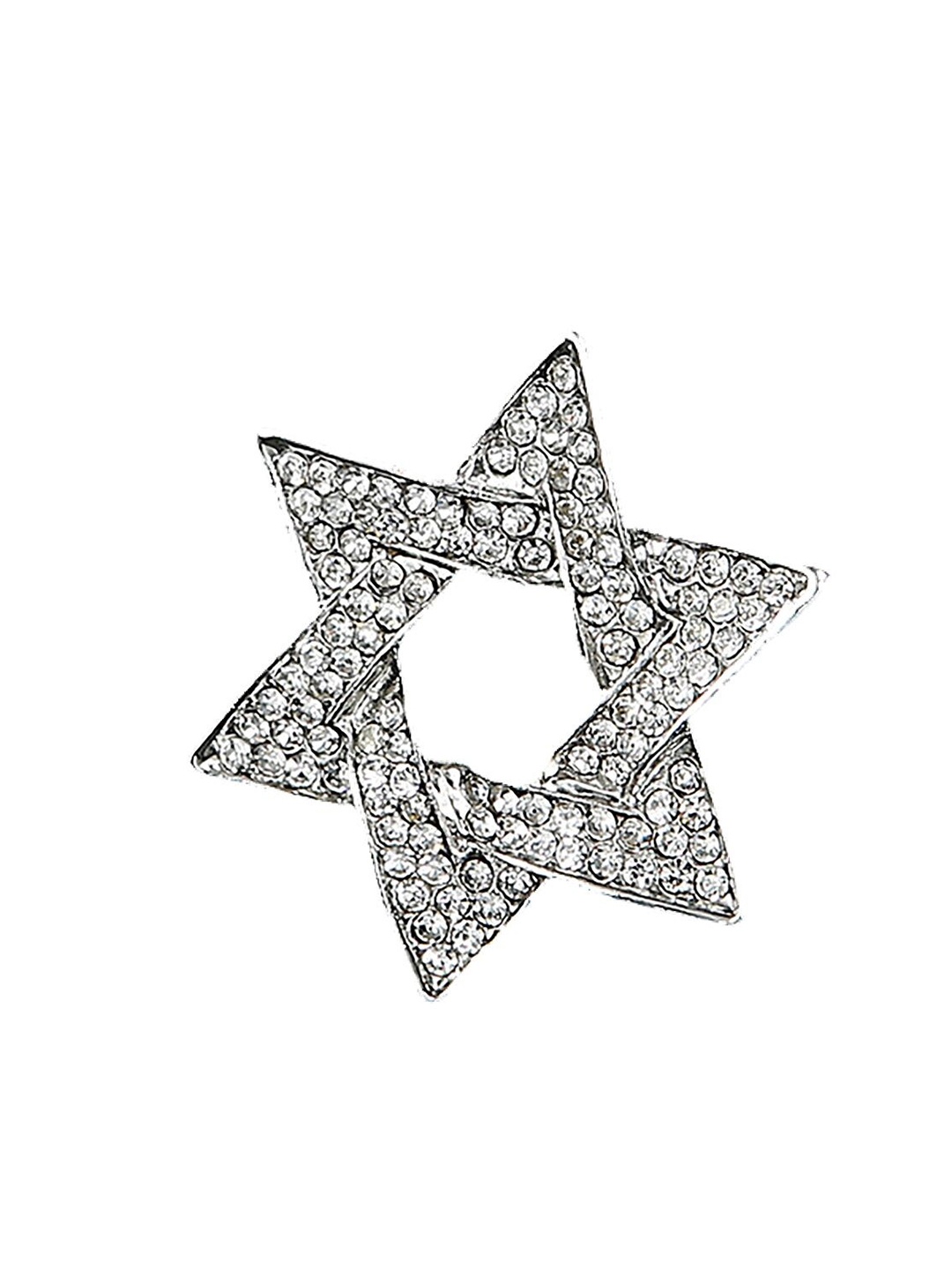 

SYGA Unisex Crystal Star Brooch, Silver