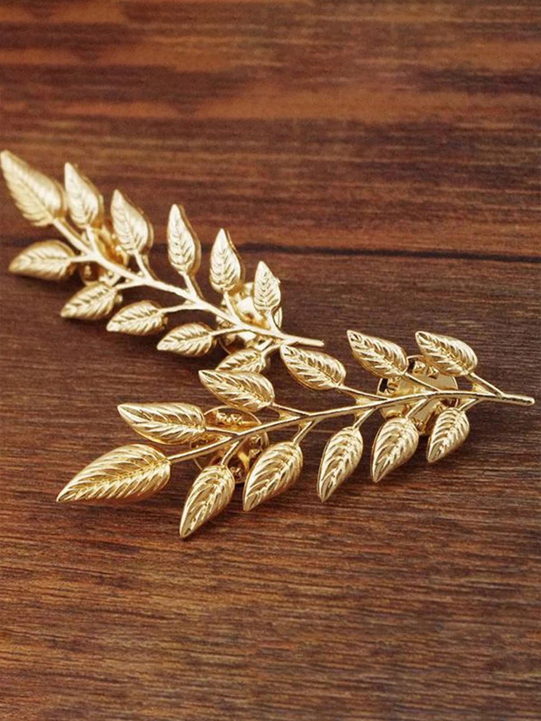 

SYGA Unisex Leaf Brooch, Gold