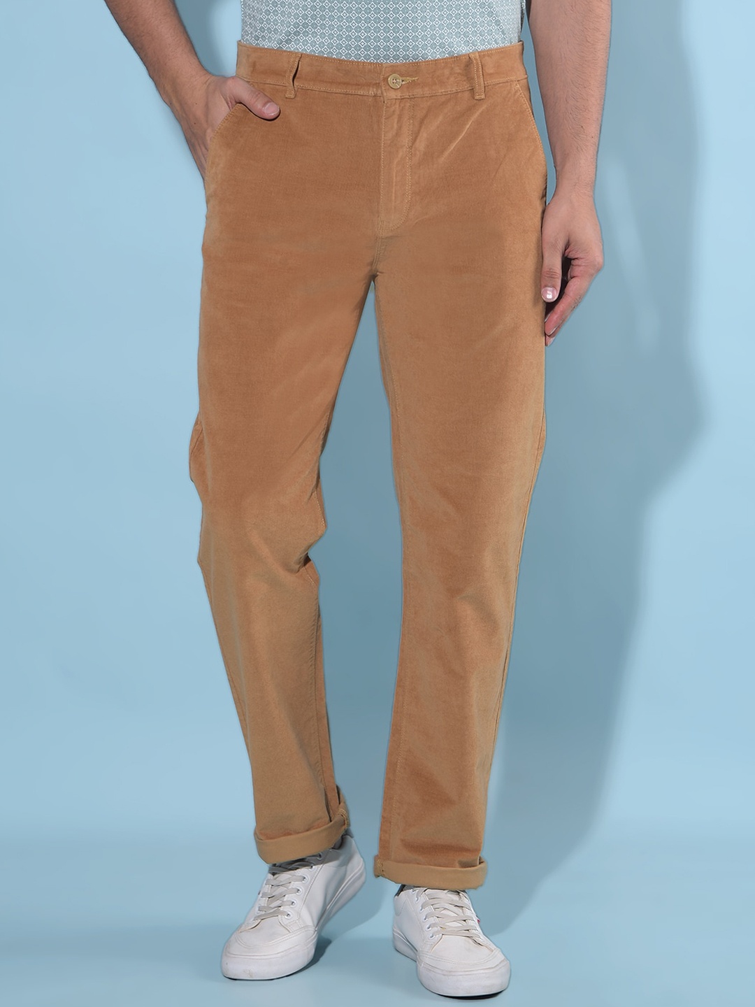 

Crimsoune Club Men Original Straight Fit Chinos Trouser, Beige