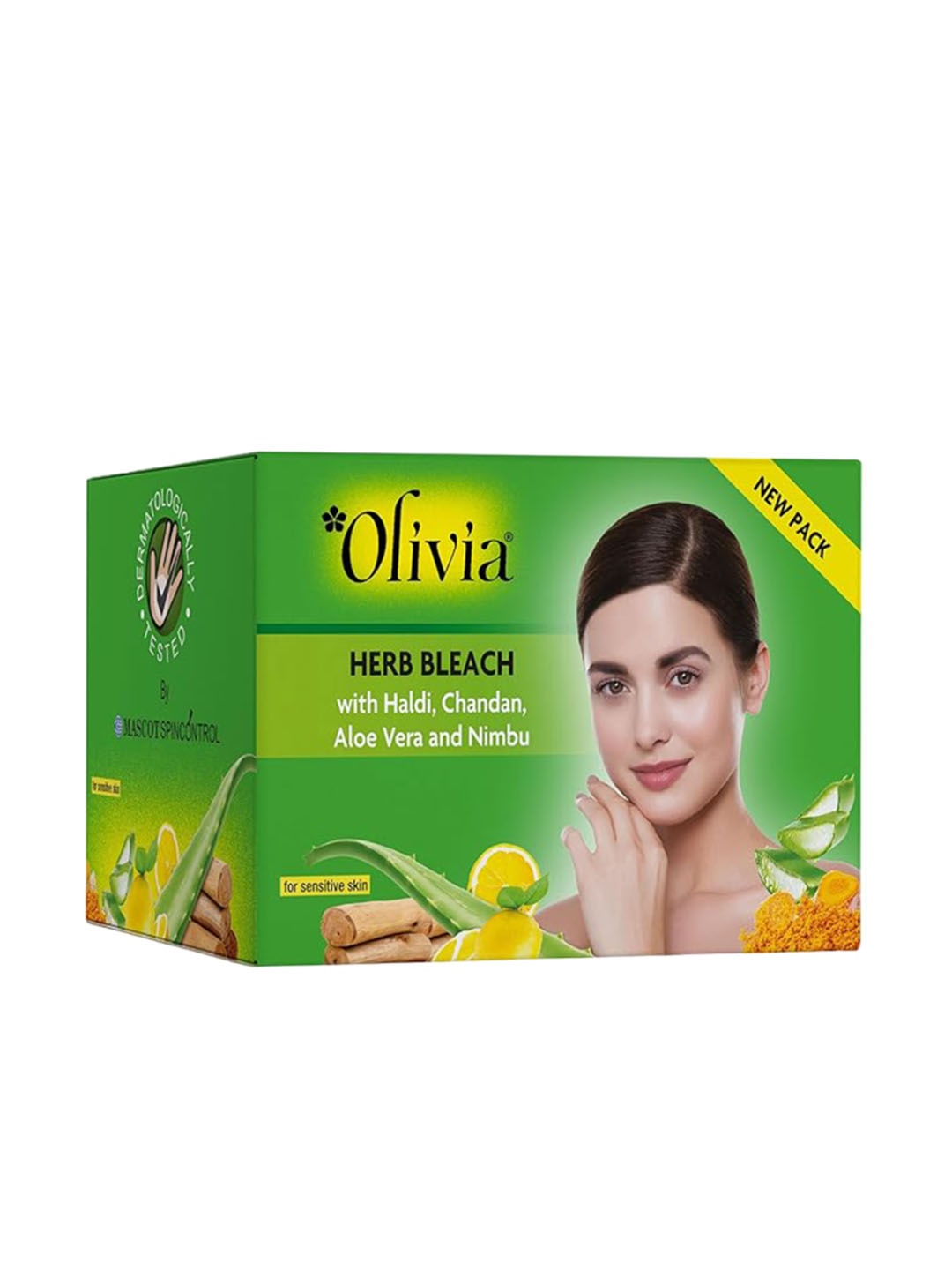 

Olivia Herb Bleach For Sensitive Skin With Haldi & Chandan - 150g, Yellow