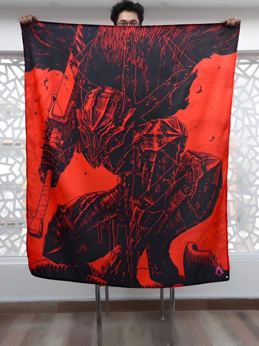 

COMICSENSE Red & Black Berserk Anime Cursed Printed Tapestry