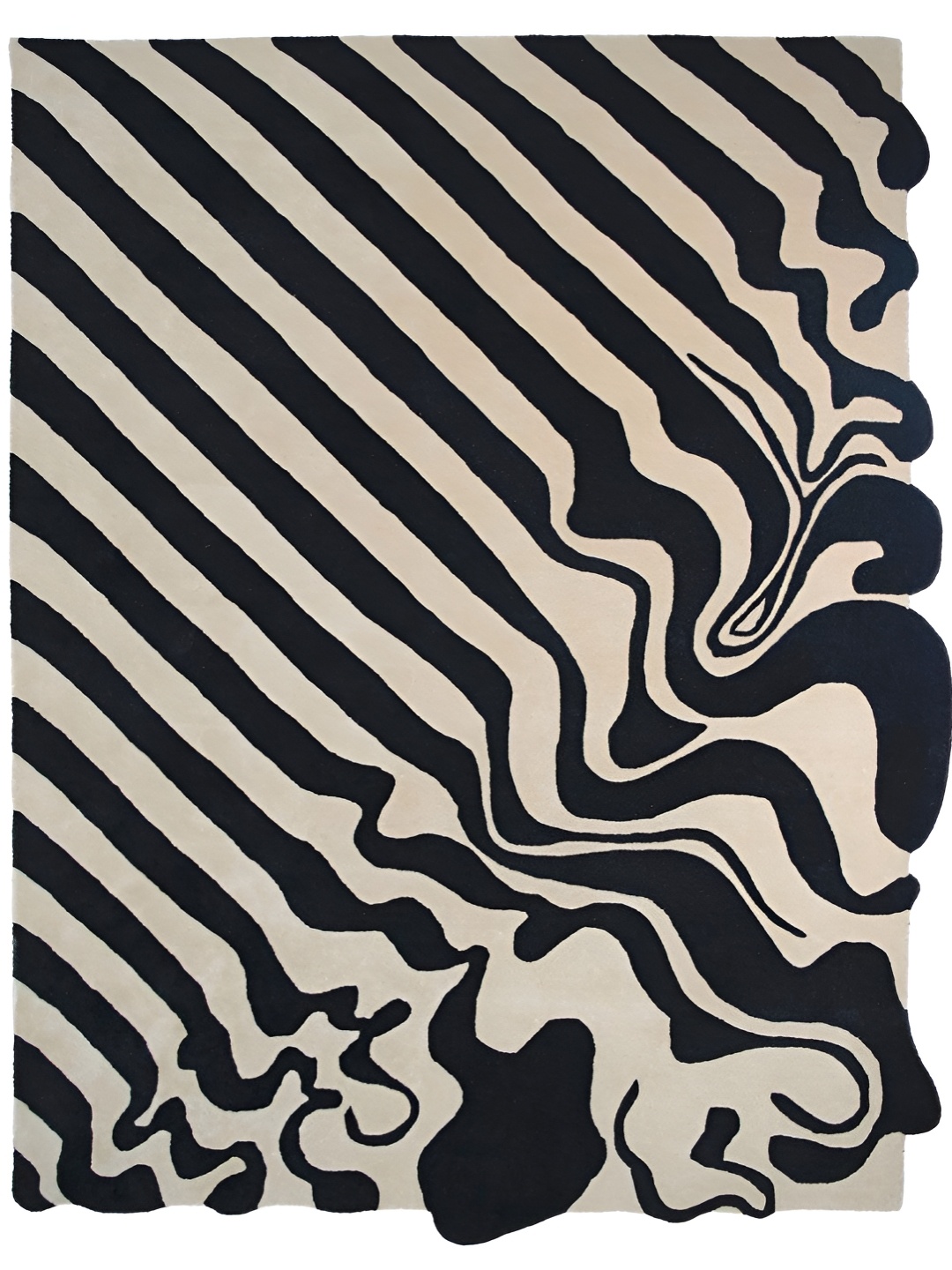

Rugberry Black Abstract Hand-Tufted Woollen Carpet