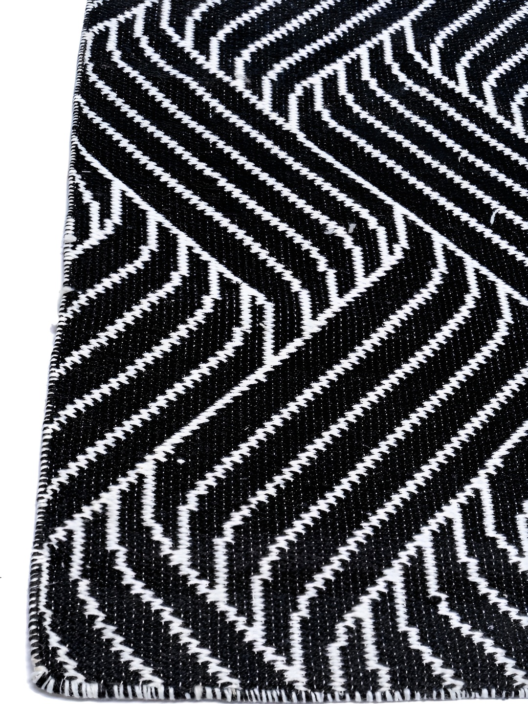 

Rugberry Black Striped Hand-Tufted Woollen Carpet