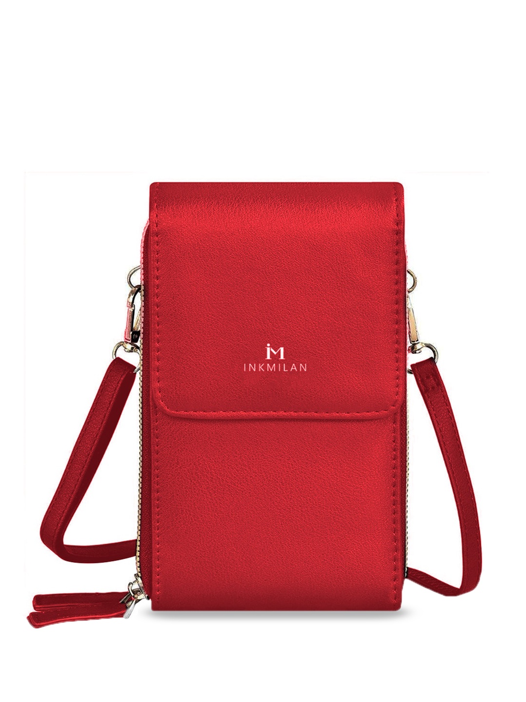 

INKMILAN Crossbody Pouch With Detachable Sling Strap, Red