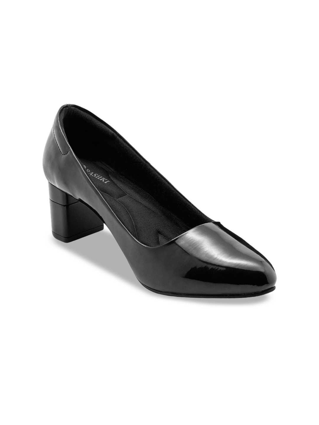 

RASHKI Pointed Toe Block Pumps, Black