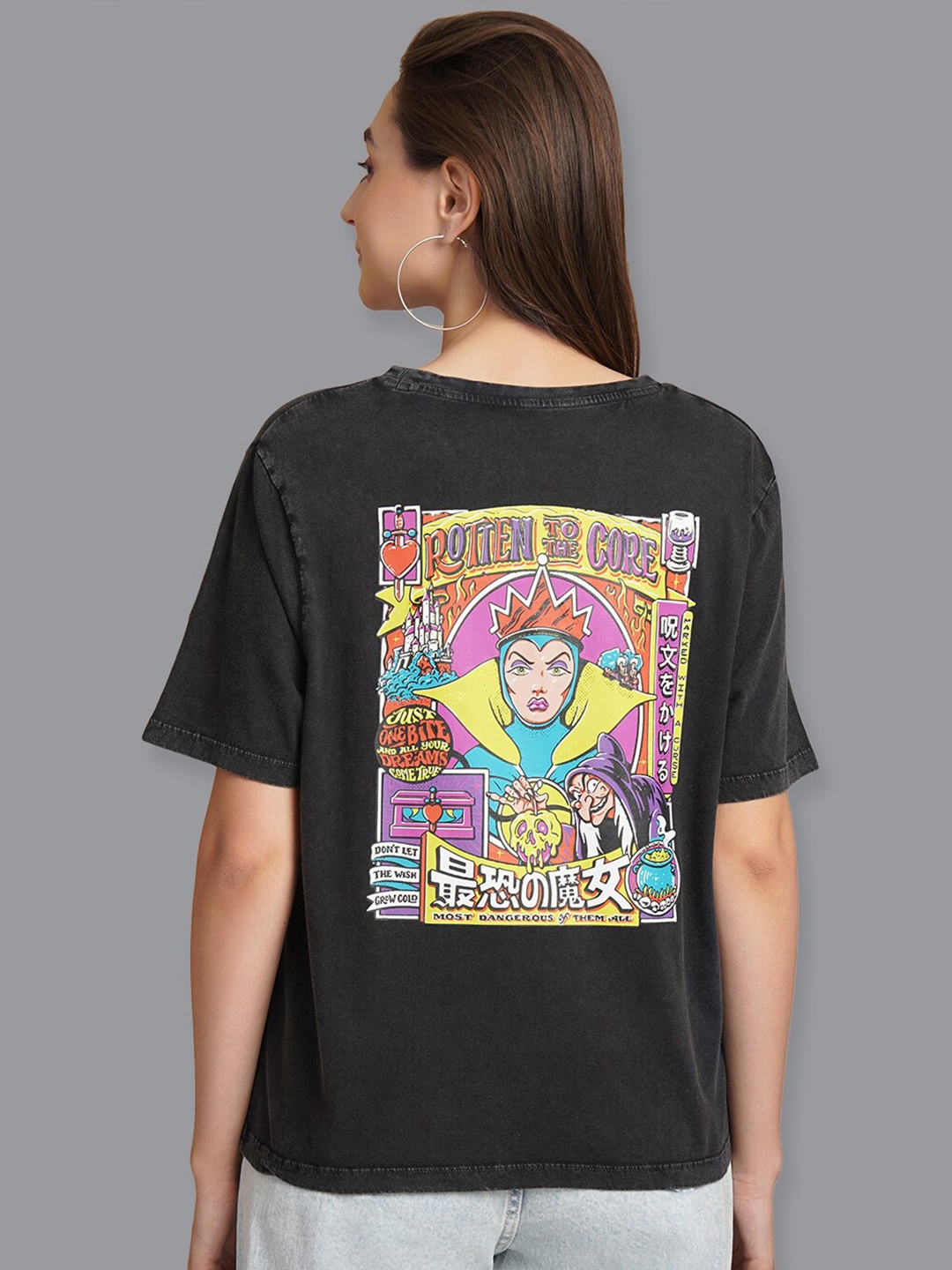 

Free Authority Disney Villains Printed Pure Cotton Relaxed Fit T-Shirt, Black