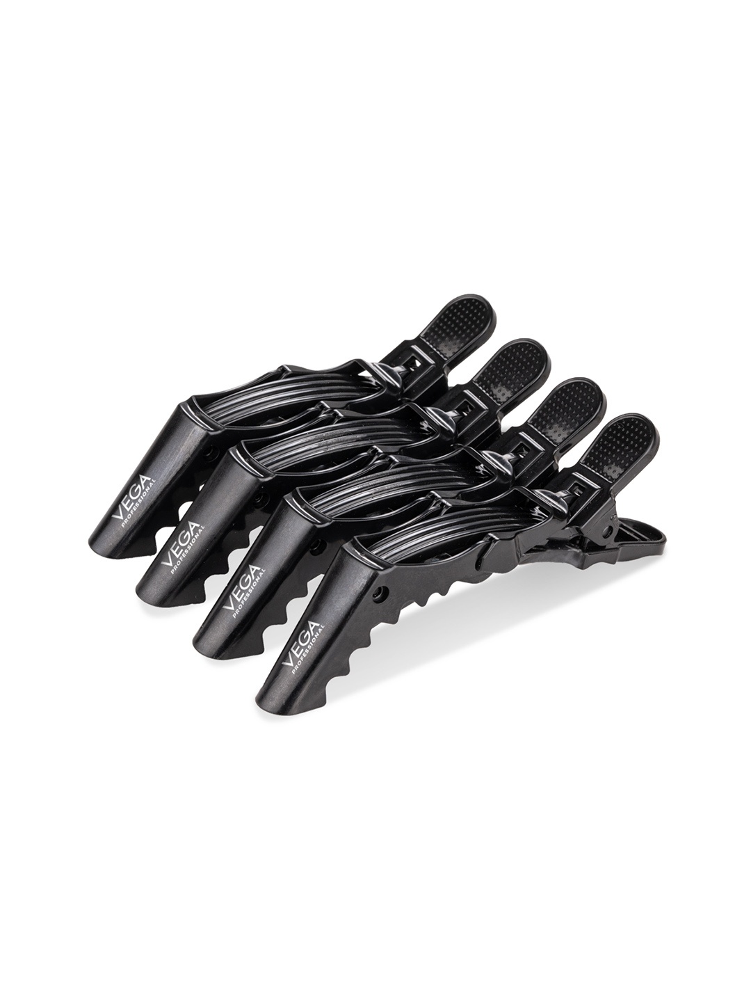 

VEGA PROFESSIONAL Set of 4 Croc Clips for Hair Sectioning & Styling - VPHSC-03 - Black