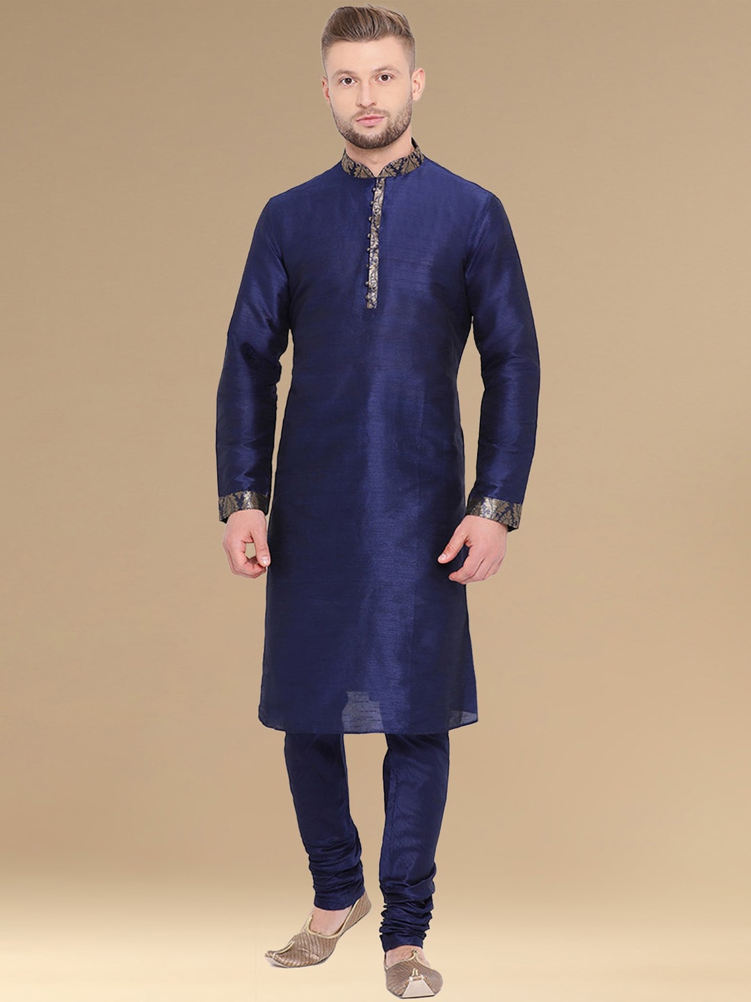 

Sanwara Long Sleeves Kurta with Churidar, Blue