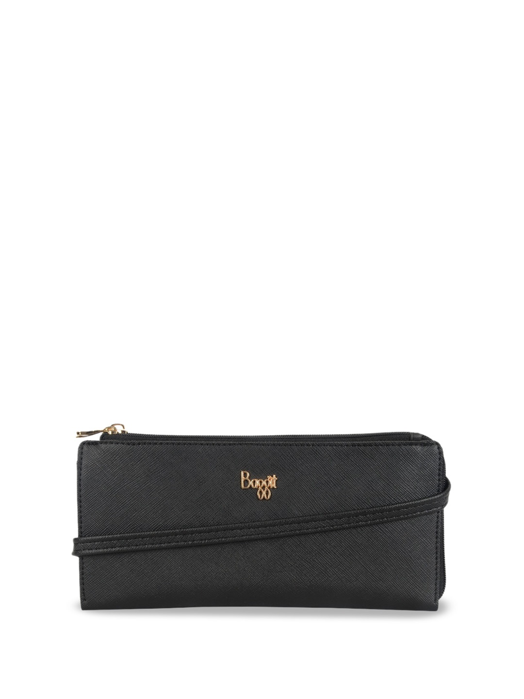 

Baggit Textured Structured Sling Bag, Black