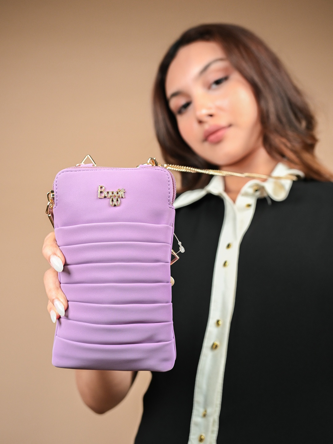 

Baggit Structured Sling Bag, Pink