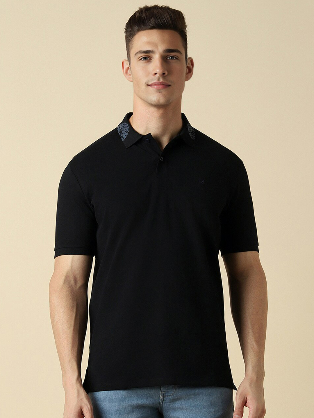 

Allen Solly Polo Collar Cotton Casual T-shirt, Black