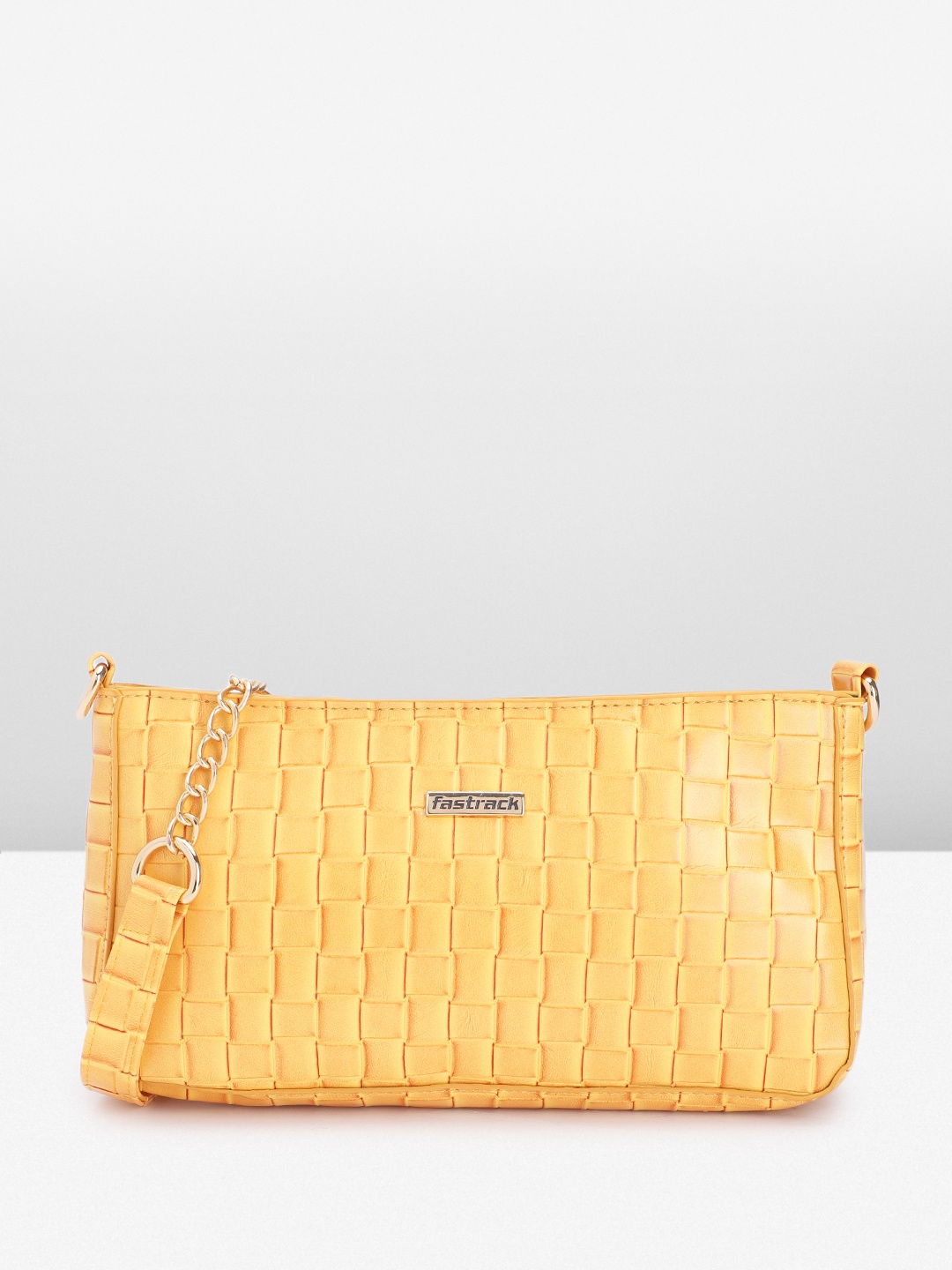 

Fastrack Textured Structured Sling Bag, Yellow