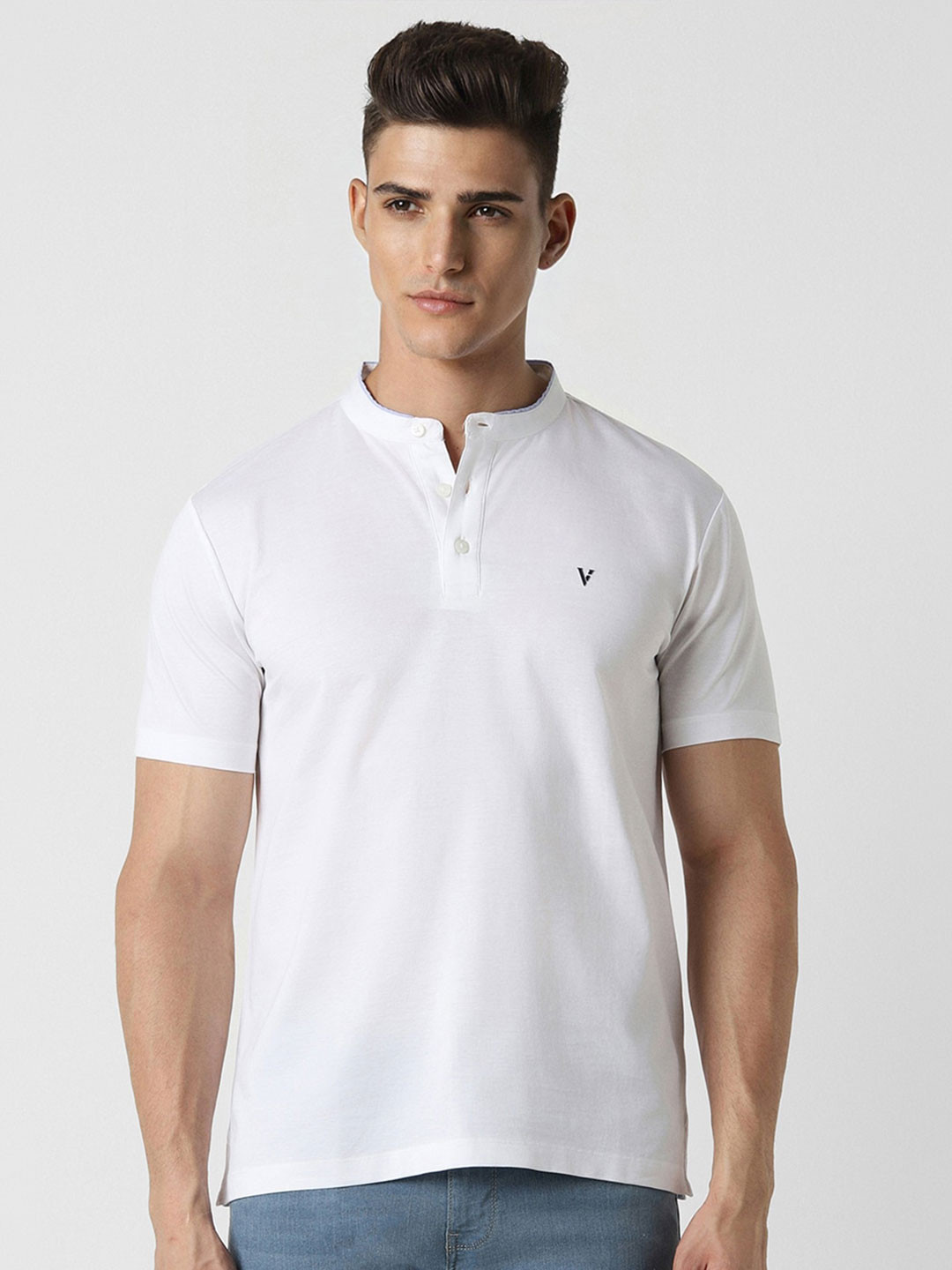 

Van Heusen Sport Henley Neck Pure Cotton T-shirt, White
