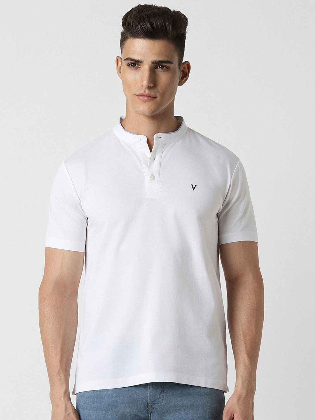 

Van Heusen Sport Henley Neck Pure Cotton T-shirt, White