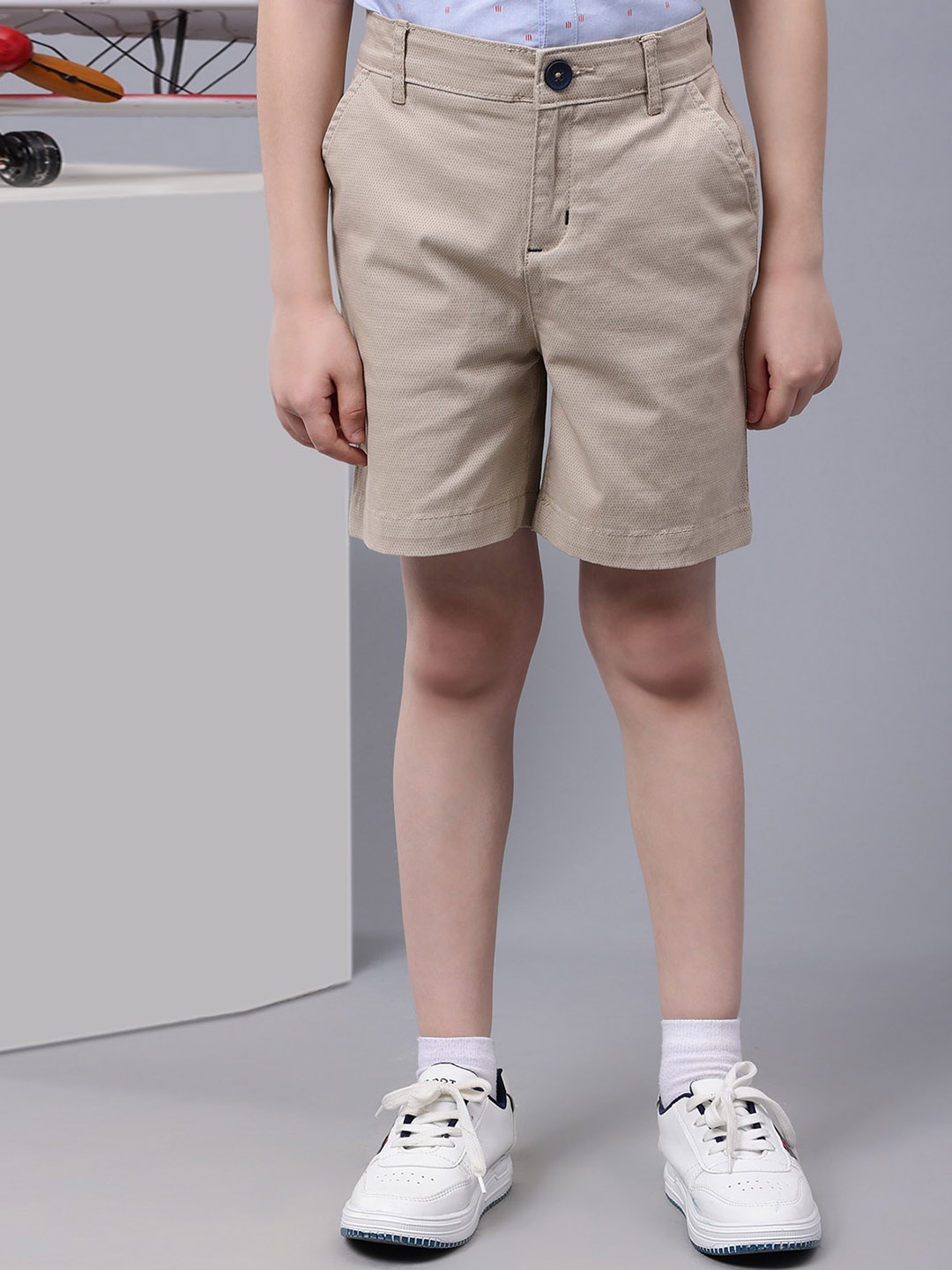 

One Friday Boys Mid-Rise Regular Shorts, Beige