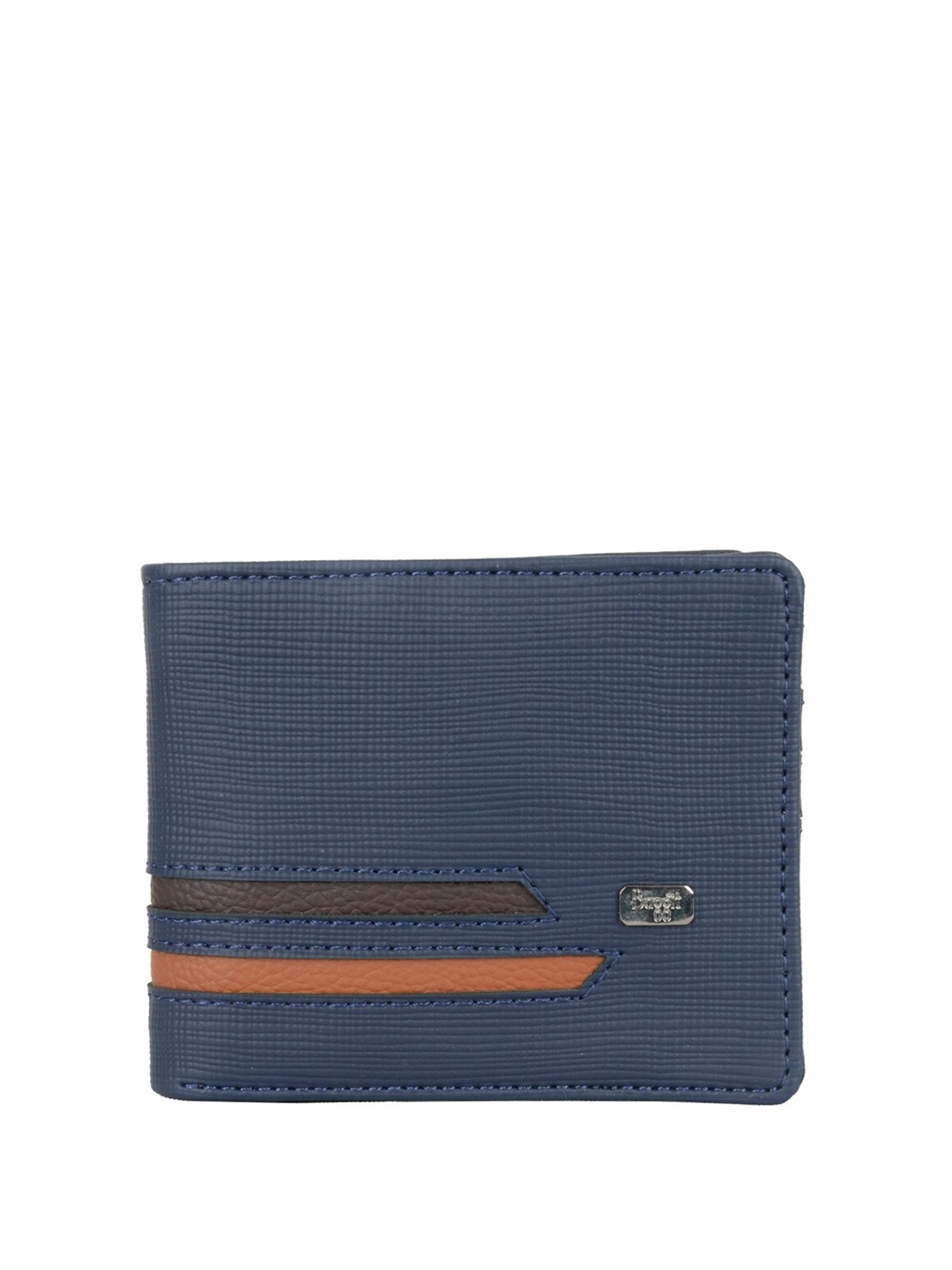 

Baggit Gw Vincent Men Textured Two Fold Wallet, Blue