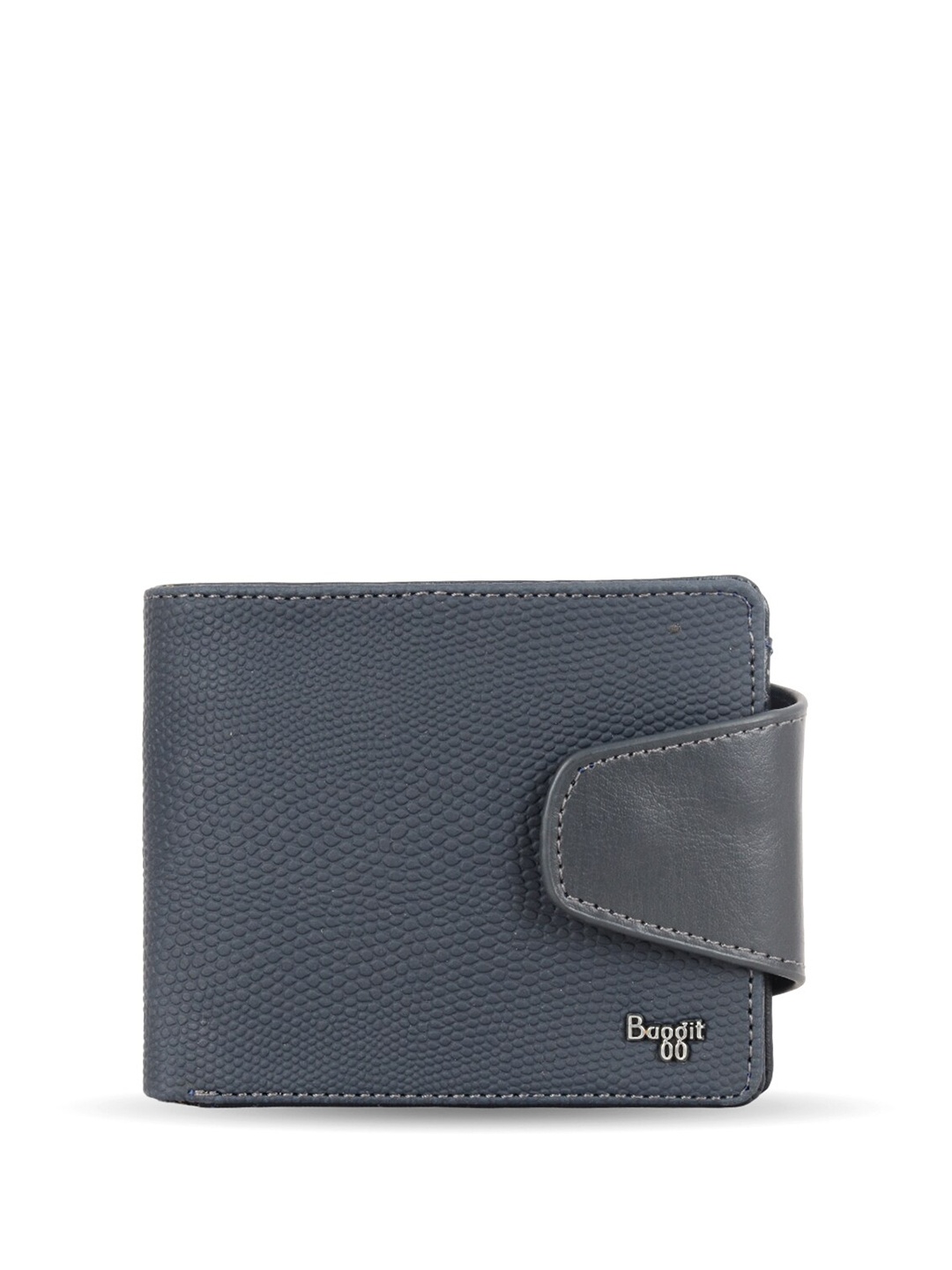 

Baggit Gw Adan Poul Men Textured Two Fold Wallet, Blue