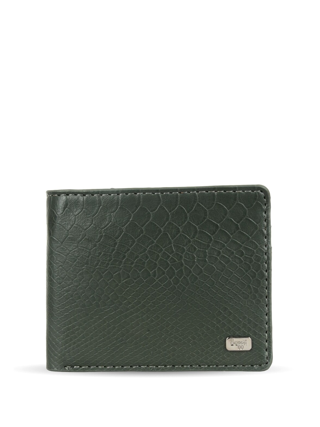 

Baggit Gw Luca Samuel Men Textured Two Fold Wallet, Green