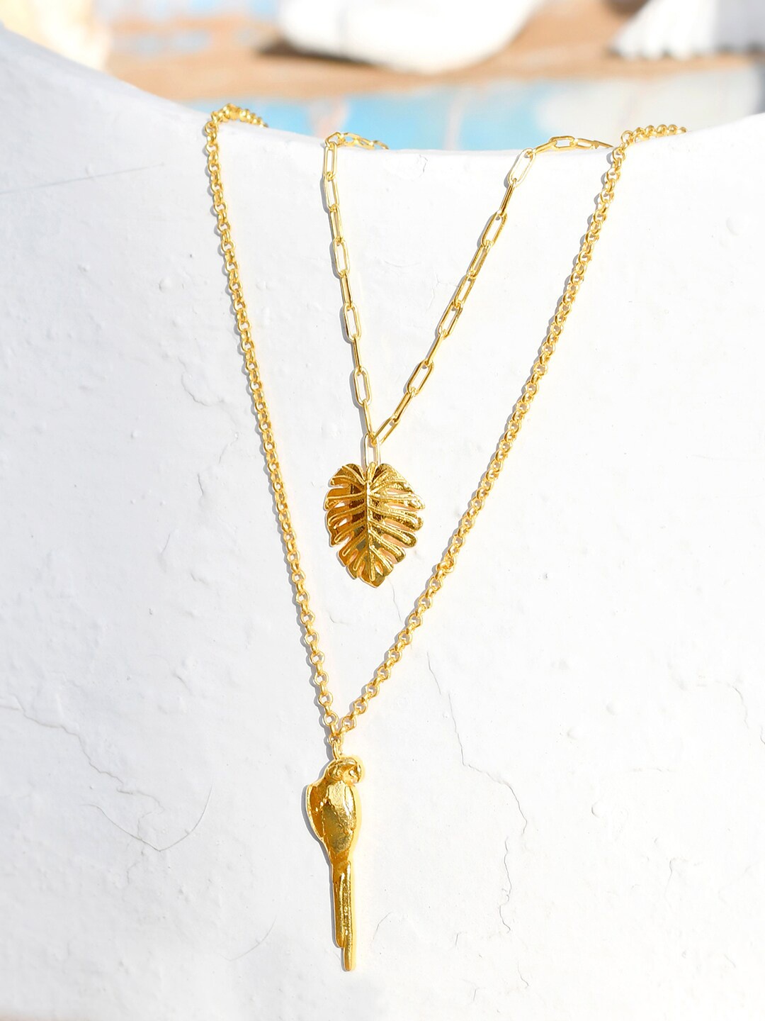 

Voylla Gold-Plated Double-Layered Necklace