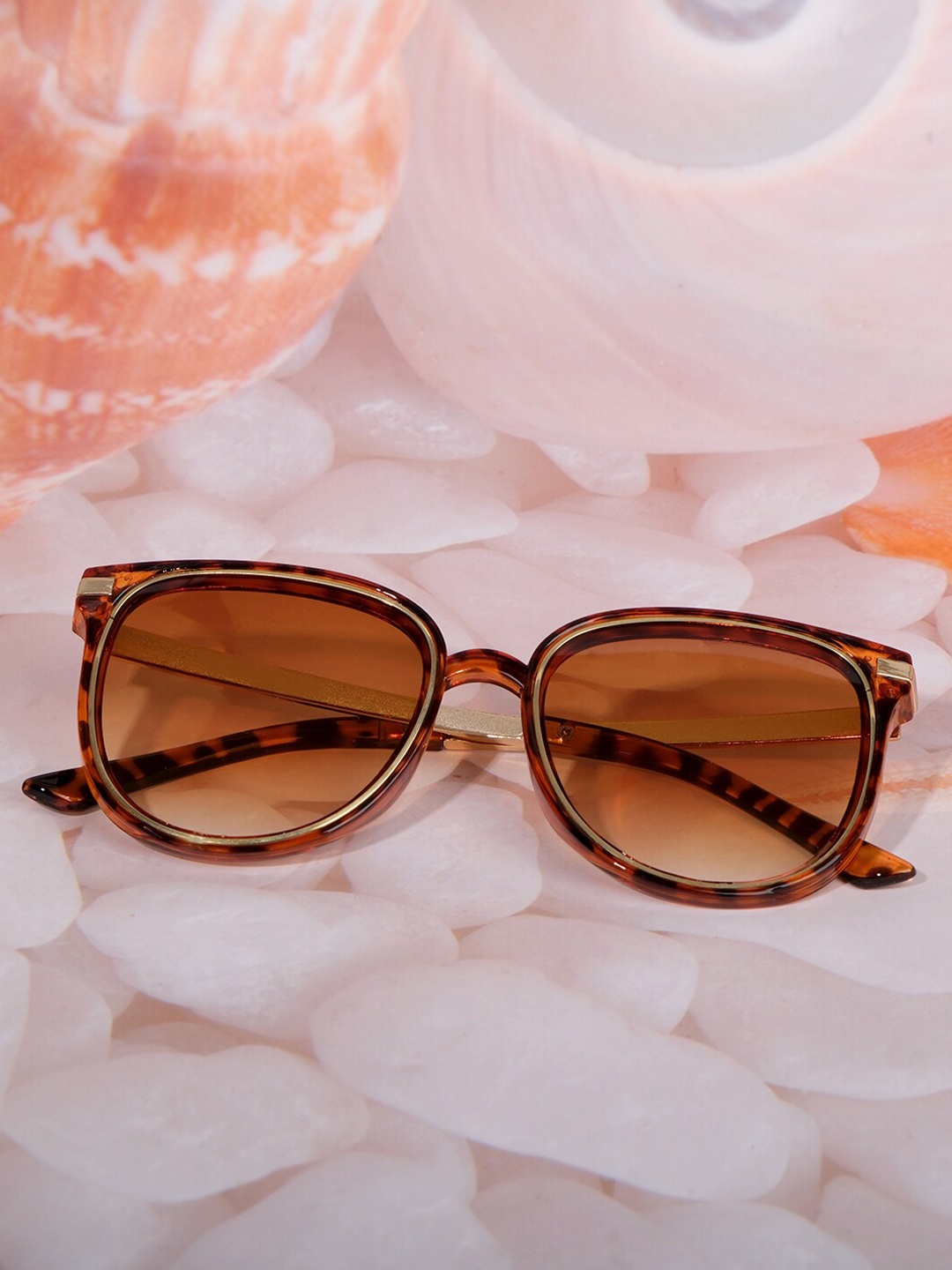 

DukieKooky Kids Oversized Sunglasses with UV Protected Lens, Brown