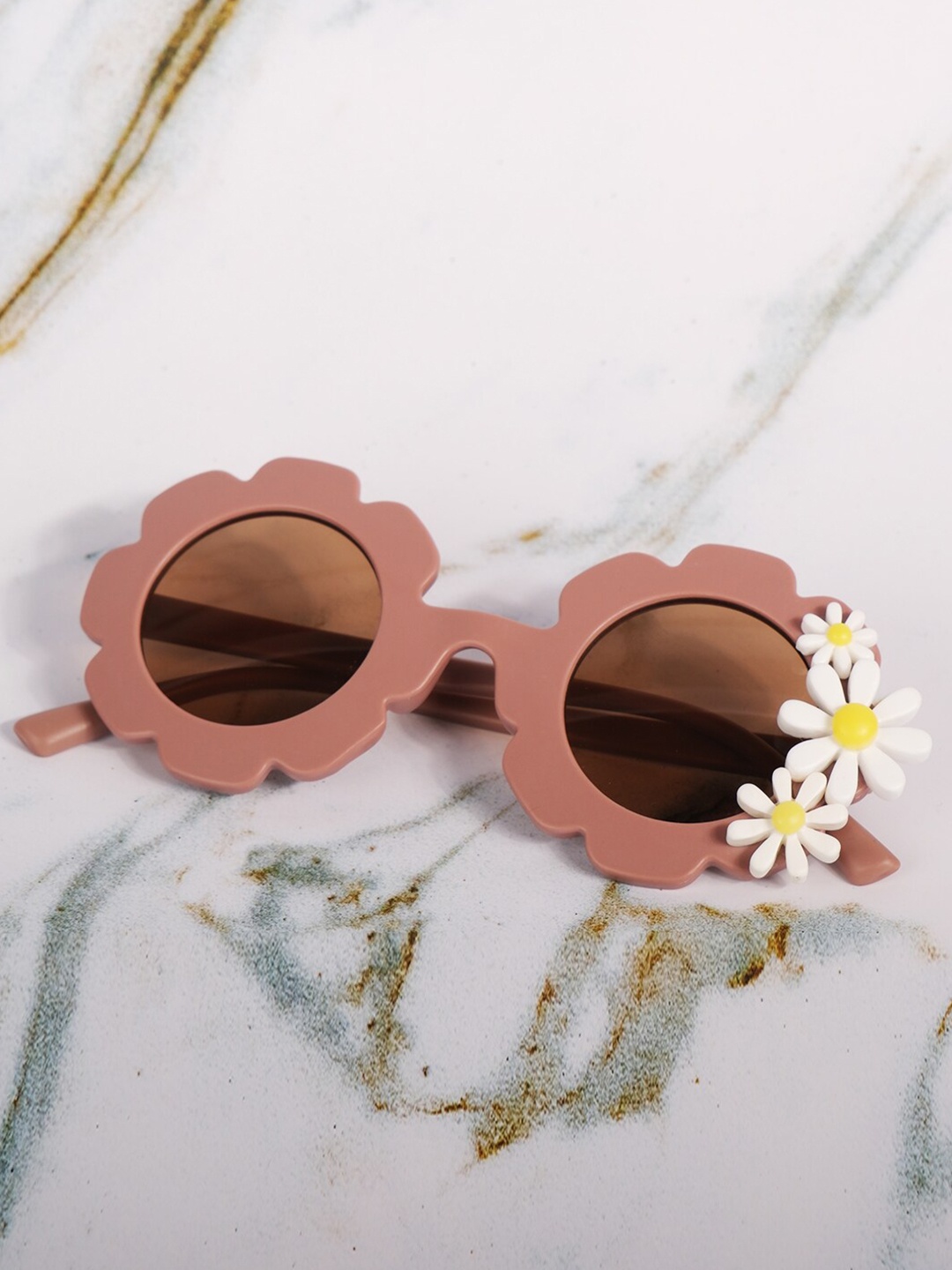 

DukieKooky Kids Round Sunglasses with UV Protected Lens, Brown
