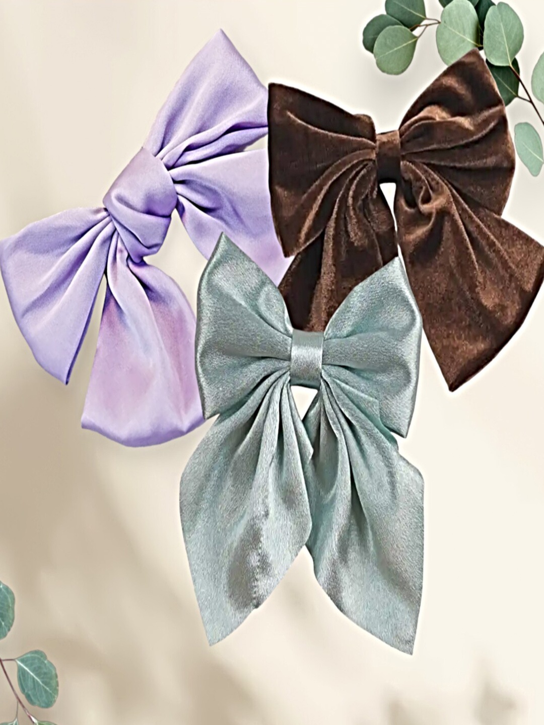 

Proplady Set of 3 Bow Detail Alligator Hair Clip, Purple