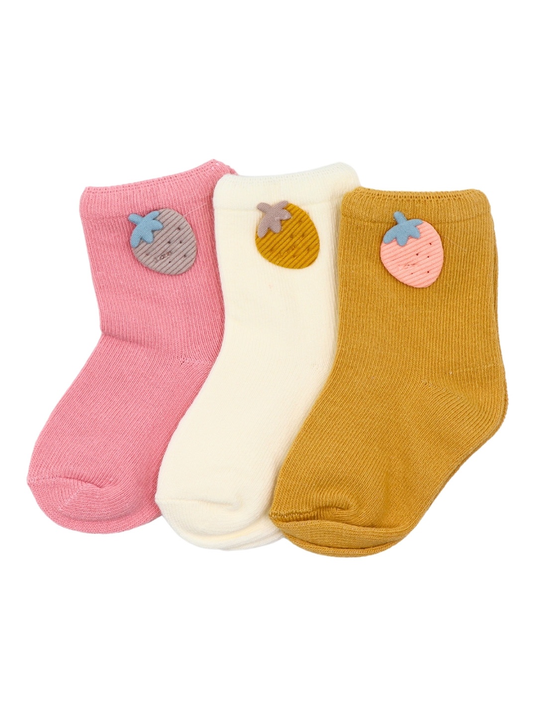 

YOUSTYLO Kids Pack Of 3 Ankle-Length Socks, Pink